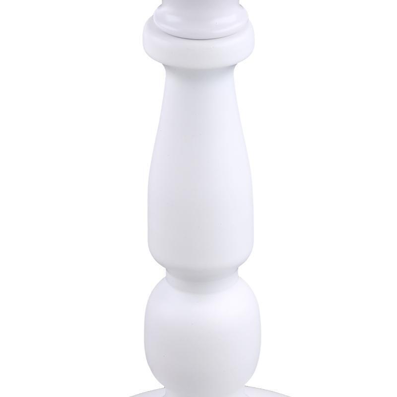 European White Metal Pillar Candle Holder Romantic Wedding Candlestick
