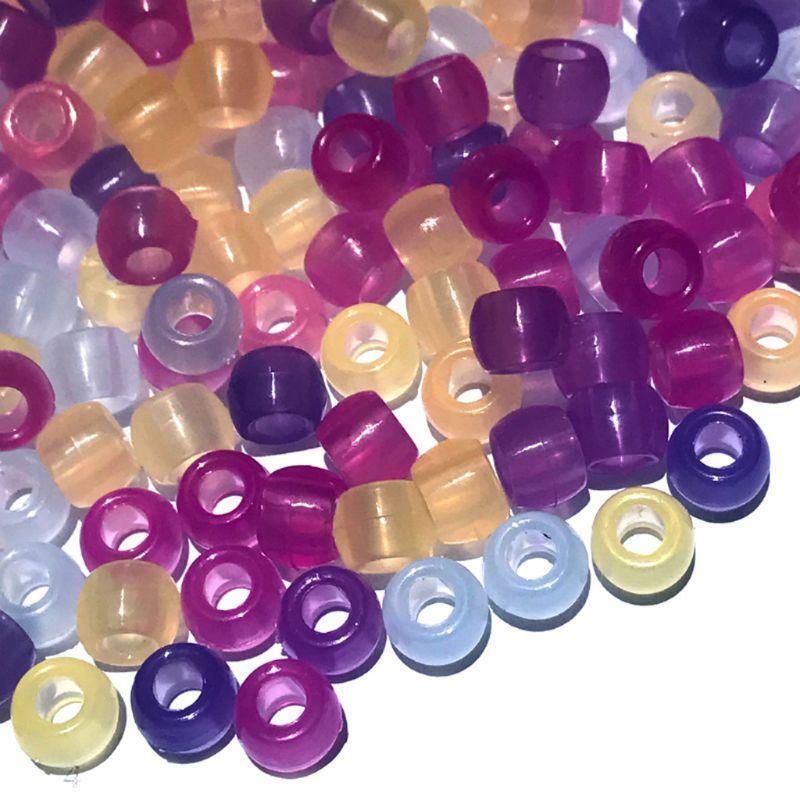 Color Changing Beads Glow in The Dark Flat Beads Acrylic UV Beads Glows in Dark