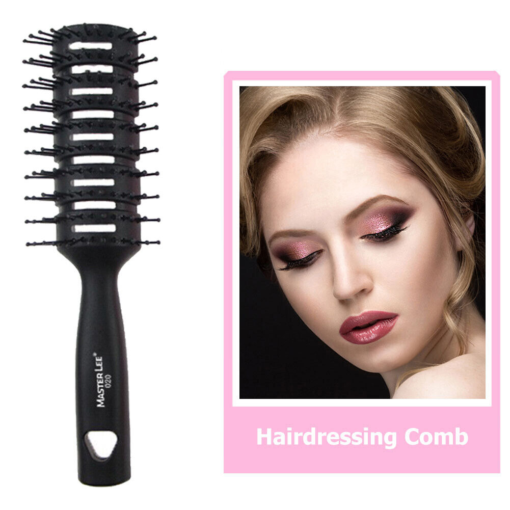 Hollow Massage Comb Anti-Static Wet Dry Scalp Styling Hair Brush (Black)