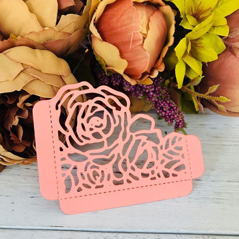 Pretty Rose Flower Metal Cutting Dies Stencil DIY Scrapbooking Album Stamp Paper