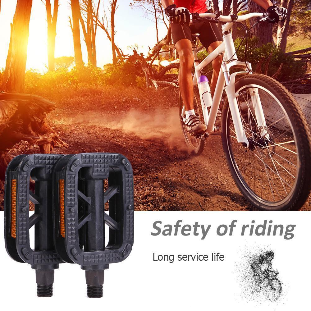 1 Pair Plastics Anti-skid Bike Ball Bearing Pedals for MTB Cycling Sports