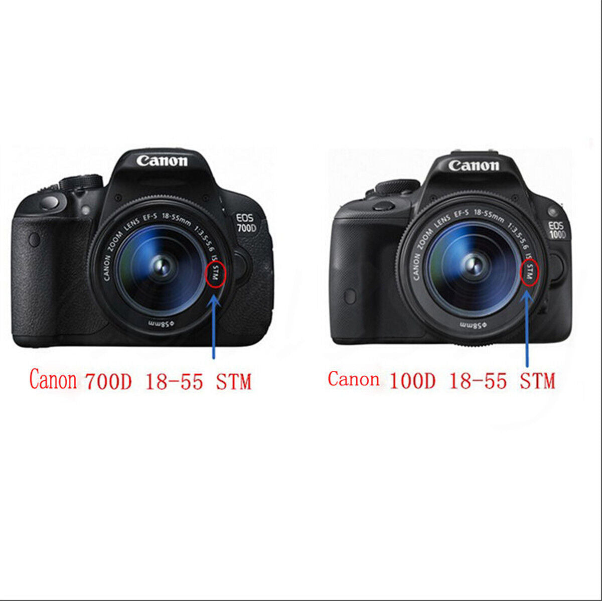 Camera Lens Hood Shade For Canon EW-63C EF-S 18-55mm f/3.5-5.6 IS STM