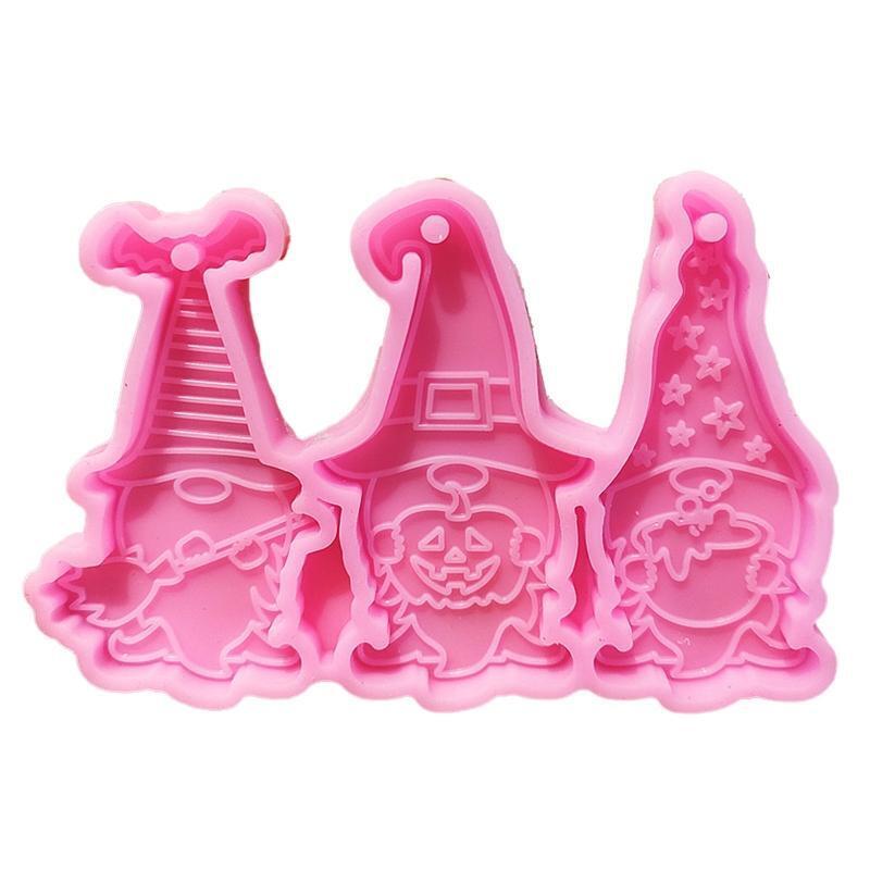 Santa Claus Little Dwarf Keychain DIY Epoxy Craft Necklace Keychain Jewelry Mold