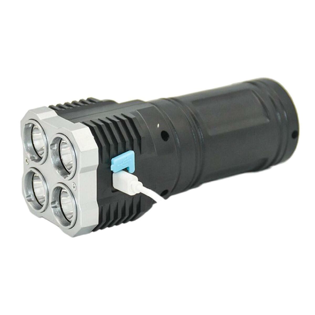 LED Flashlight USB Handheld Torch Outdoor Emergency Gear Hiking