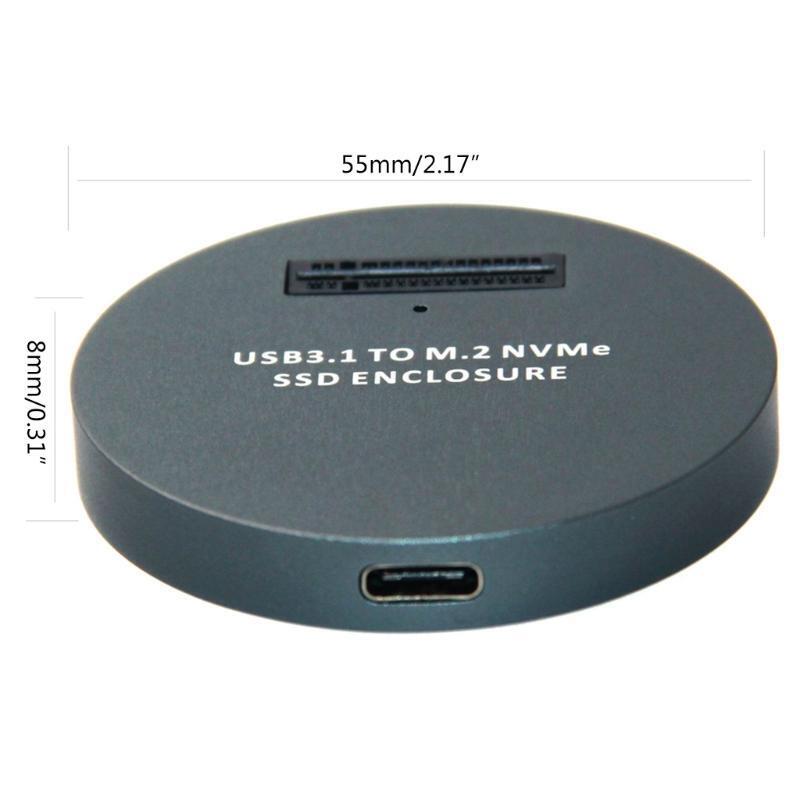 USB 3.1 Type-C to PCI-E M.2 NVMe SSD Enclosure Adapter Converter for Windows OSX