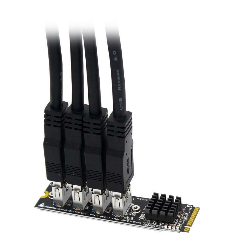 M.2 M Key SSD to PCI-E X1 Expansion Card w/ M Key Interface for Desktop Adapter