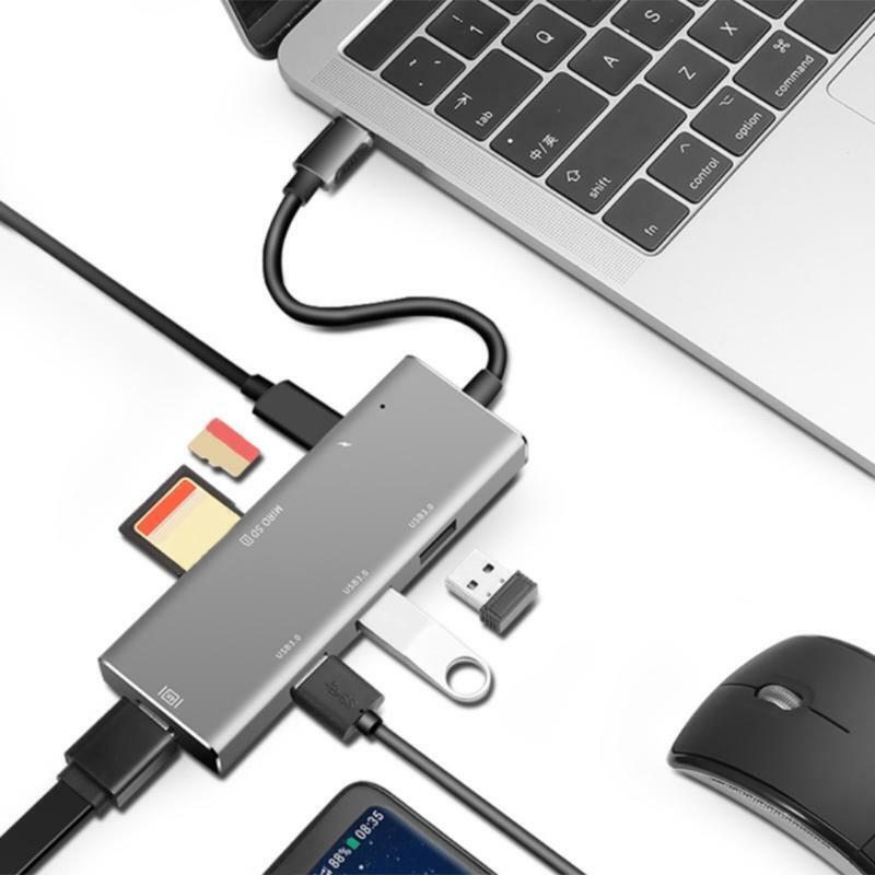 3.0 USB Hub 7 Ports Multiple Expander RJ45 Adapter USB Splitter, Plug and Play