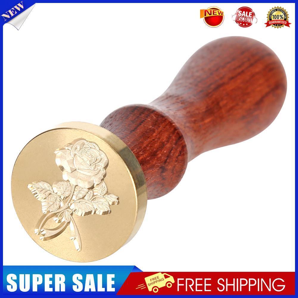 Rose Pattern Sealing Wax Stamp Fire Painting Stamping Envelopes Card (98)