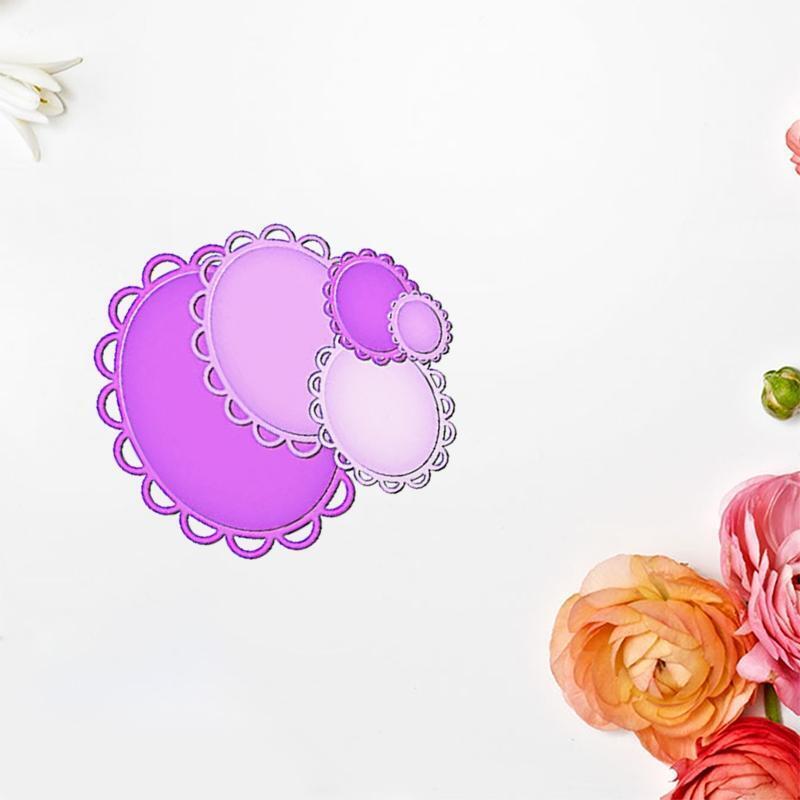 Lace Oval Nesting Frame Metal Cutting Dies Stencil DIY Scrapbooking Template