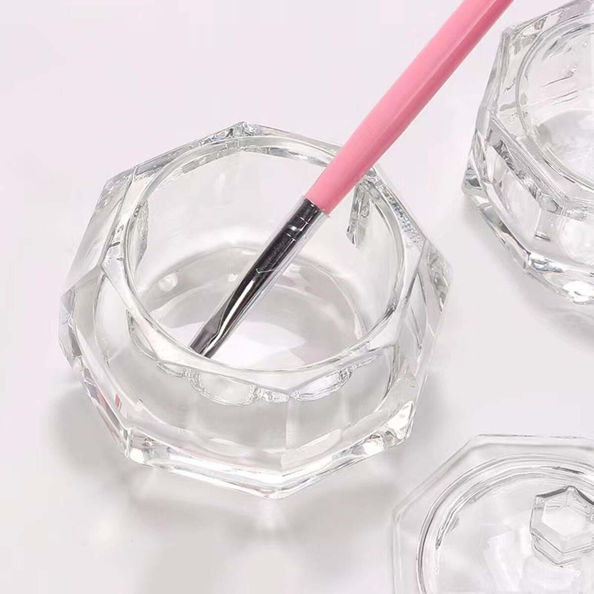 MINI GLASS DAPPEN DISH CRYSTAL CUP NAIL ART TOOL ACRYLIC LIQUID BOWL