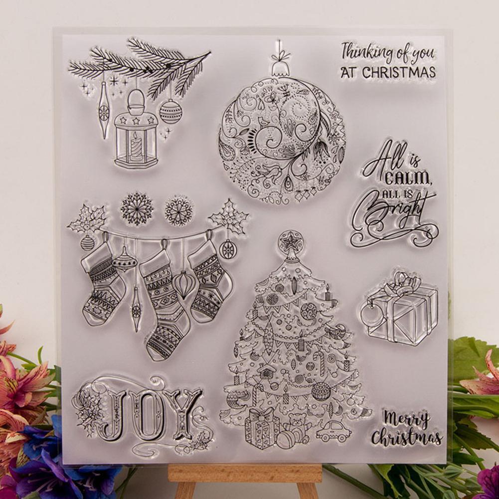 Christmas Ornaments DIY Scrapbook/Photo Album Craft Silicone Clear Stamps