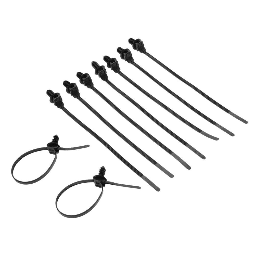 30 Universal Nylon Black Cable Ties 185mm Length Releasable Straps 5mm width