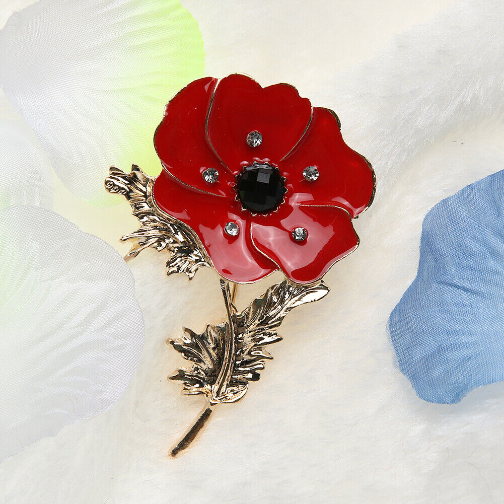 Women Chic Flower Corsage Fashion Rhinestone Party Brooch Clothing Gift