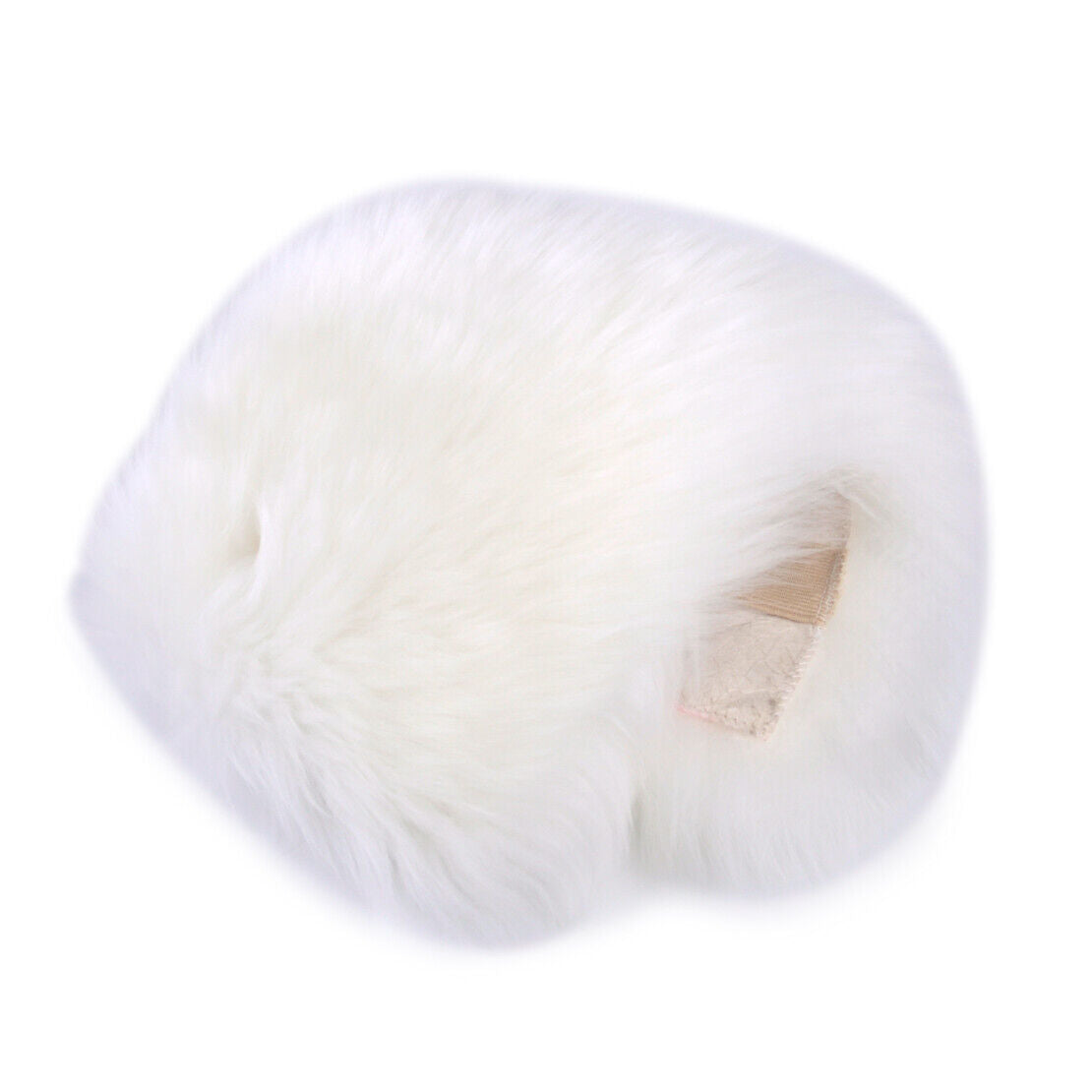White Car Sheepskin Wool Center Console Armrest Cover Wool Mat Pad Cushion Li