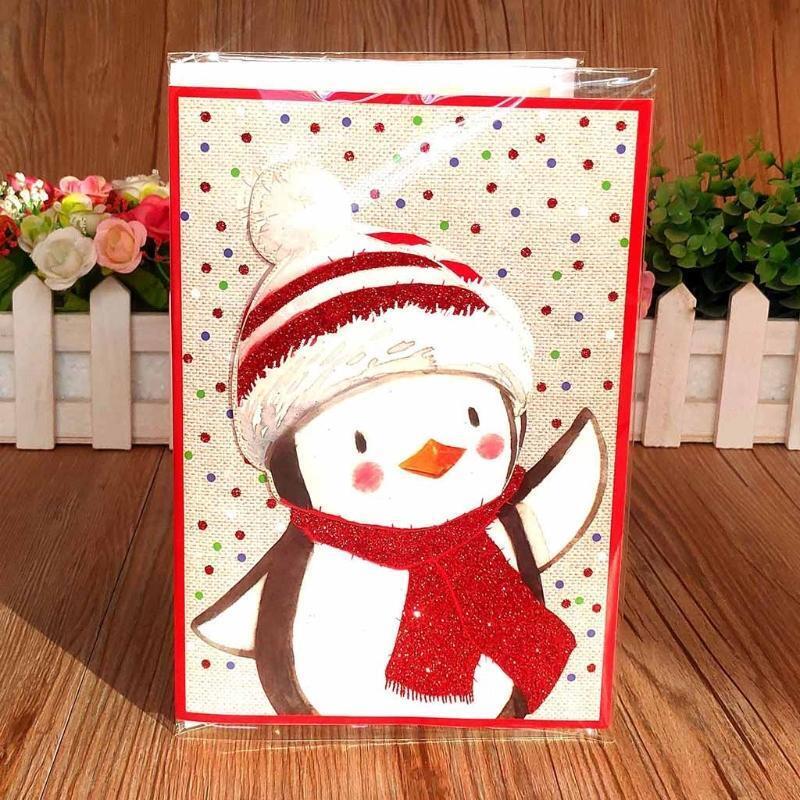 Merry Christmas Greeting Card with Music Postcards Invitations Xmas Cards Gift