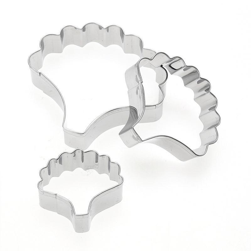 3 Pcs Carnation Cutter Molds Fondant Flower Gumpaste Sugarcraft Cookie Cutter