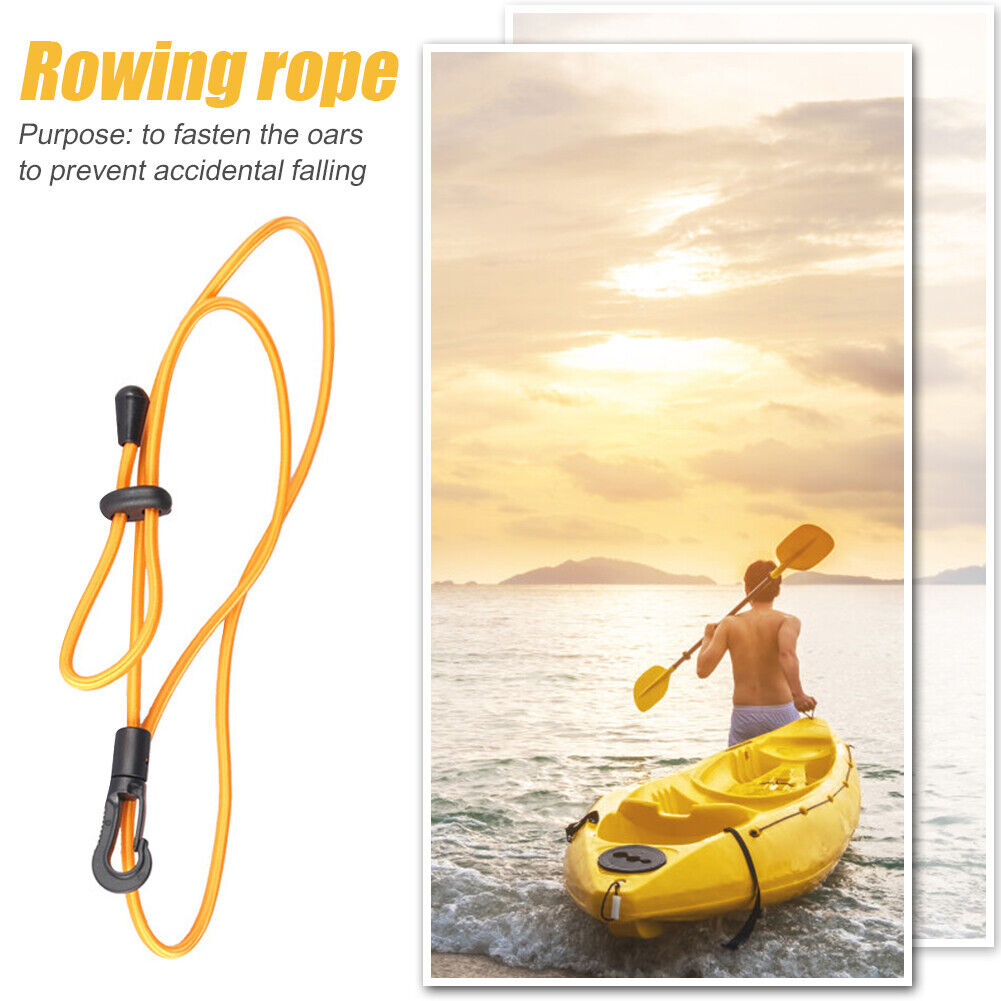 Kayak Canoe Paddle Leash Lanyard Surfing Tether Anti-lost Rope Tie (Yellow)