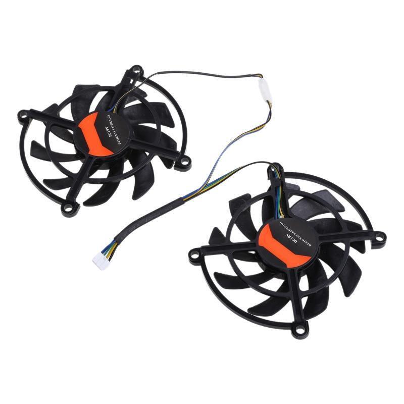 2Pcs VGA Graphics Card Cooling Fan 4Pin 12V for Colorful GTX 2060 SUPER GTX1660