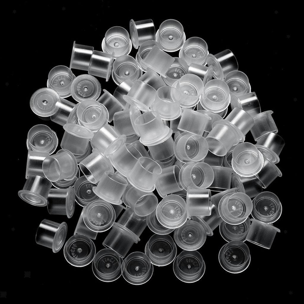 Lots Of Disposable Plastic Tattoo  Pigment Ink Holder Medium 100pcs