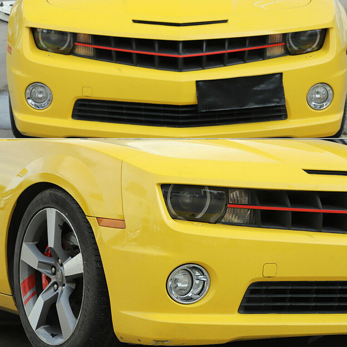 1Pair Chrome Front Fog Light Lamp Cover Trim Fit for Chevrolet Camaro 2010-2015