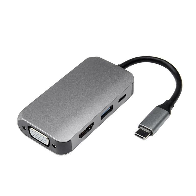 Mini 4-in-1 Display Port Hub TV Adapter Cable Expansion Dock Digital Wire Parts