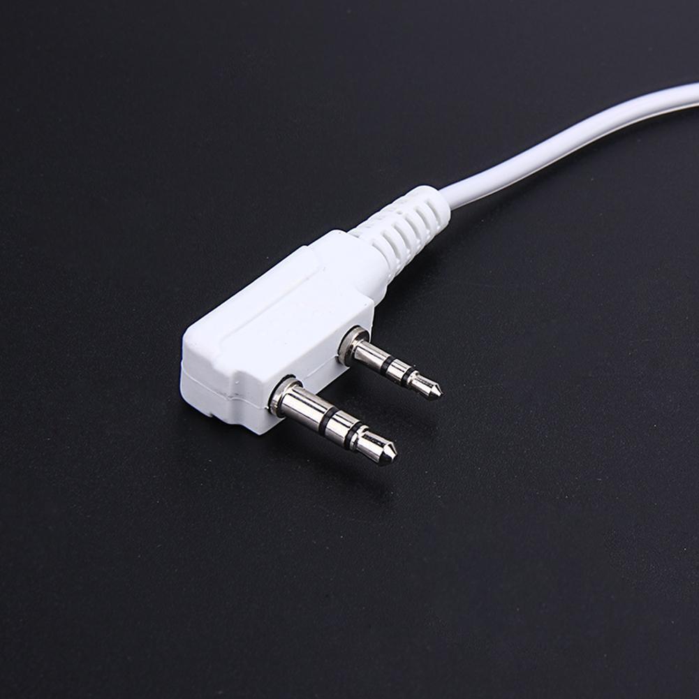 2Pin Sports Earpiece Headset w/ PTT MIC for BAOFENG Retevis Radios White