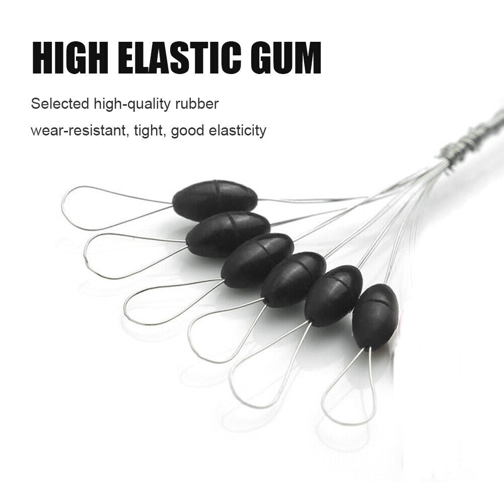 30 Group 180pcs Rubber Space Beans for Sea Carp Fishing Float (Olive M)