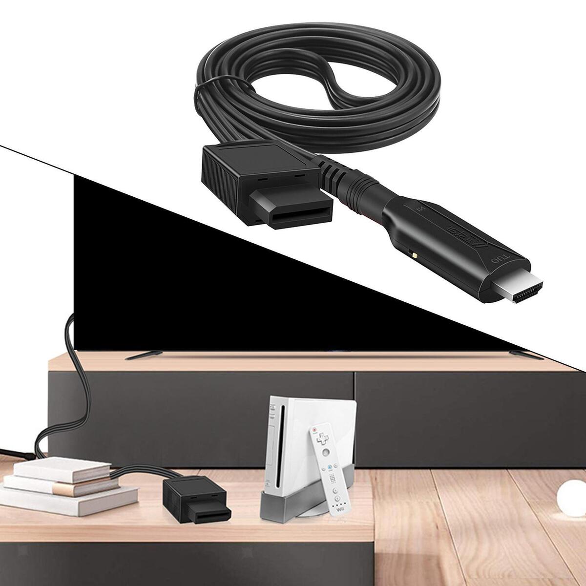 1080P Wii to HDMI Converter Cable, Output Video&Audio Plug and Play HDMI Video
