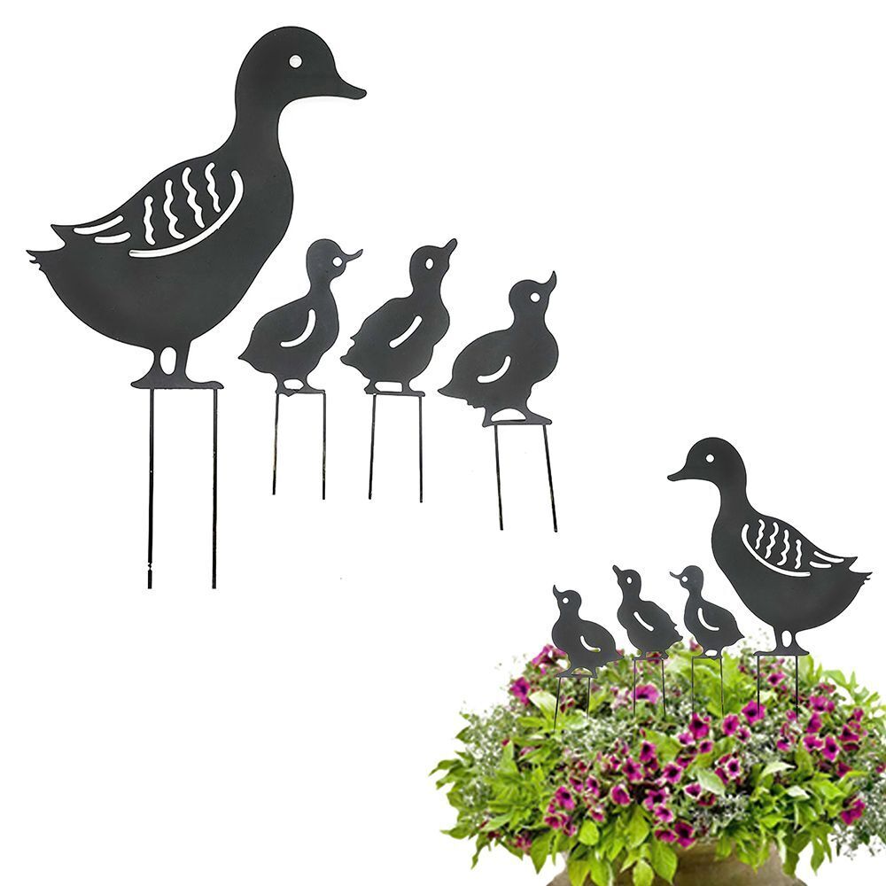 Plug-in Posts Standing Duck Decoration Lovely Duck Silhouette Silhouette Stakes