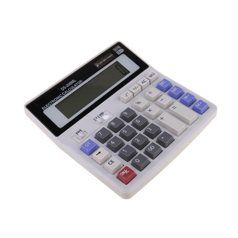 Standard Function Scientific Electronics Desktop Calculators, Dual Power, Big 12