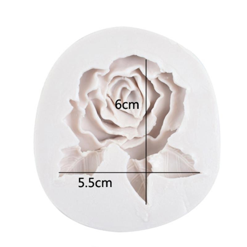 Rose Fondant Mold Flower and Leaves Silicone Mould for Sugarcraft Cupcake Topper