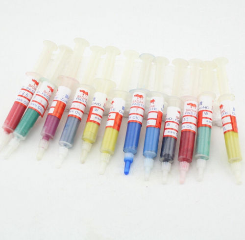 5gram Diamond Polishing Lapping Metal Paste Compound Syringes 0.5-40 Micron 12pc