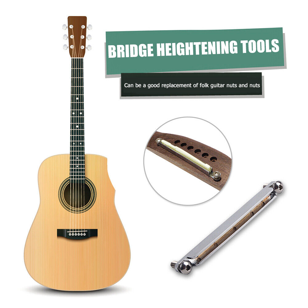 Acoustic Guitar Adjustable Bridge Saddle+Screwdriver Stringed Instruments