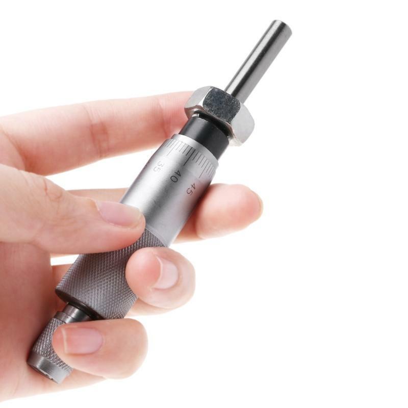 Round Needle Type Thread Micrometer Head Measurement Measure Tool 0 - 25mm Range