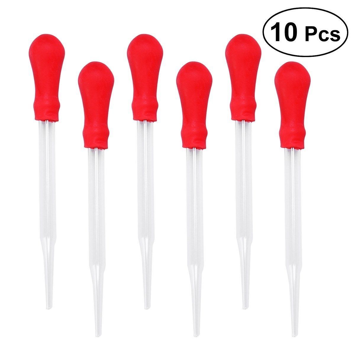 10pcs Rubber Head Glass Dropper Liquid Medicine Medical Laboratory Pipette