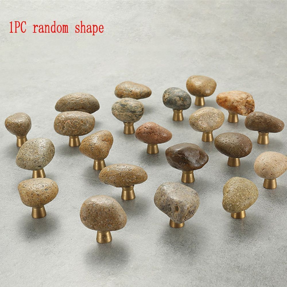 Hardware Metal Base Drawer Knobs Drawer Pulls Stone Handles Door Handle