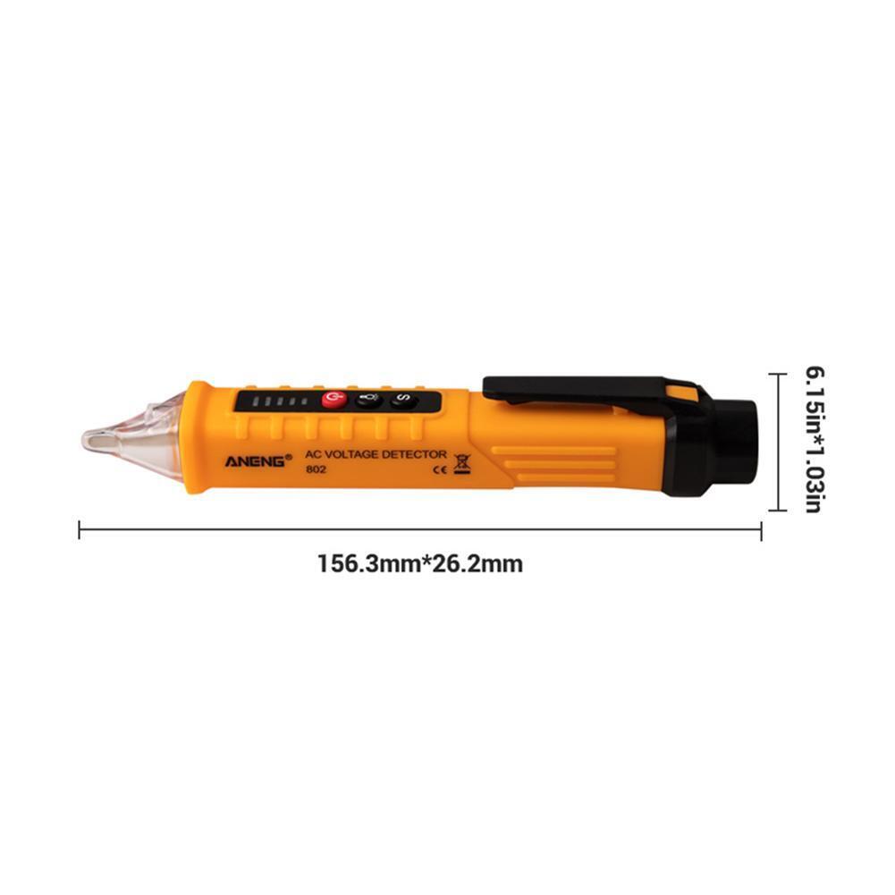 ANENG Digital AC 10V/48V/1000V Voltage Tester Pen Volt Detector (Yellow)