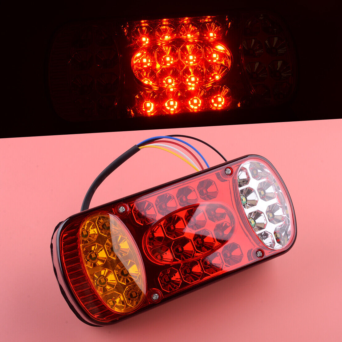 12V LED Rear Tail Light Brake Stop Lamp Indicator Trailer Truck Van Caravan