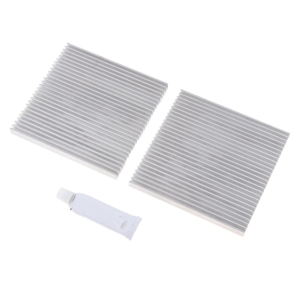 Prettyia     2Pcs     Aluminium     Heatsink     Cooling           80  *  7  *