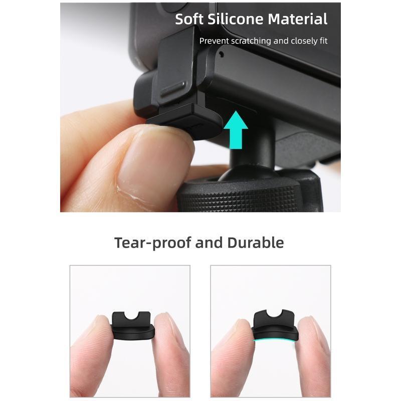 4x Anti-release Safety Plugs Silicone Anti-dropping Lock Buckle for DJI Action 2