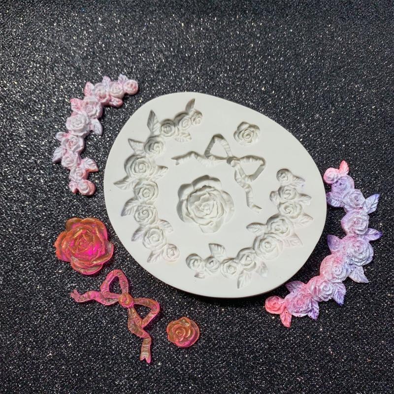 Rose Shape Jelly Molds Ice Silicone Mould Cake Decorating Gadgets Fondant Moulds