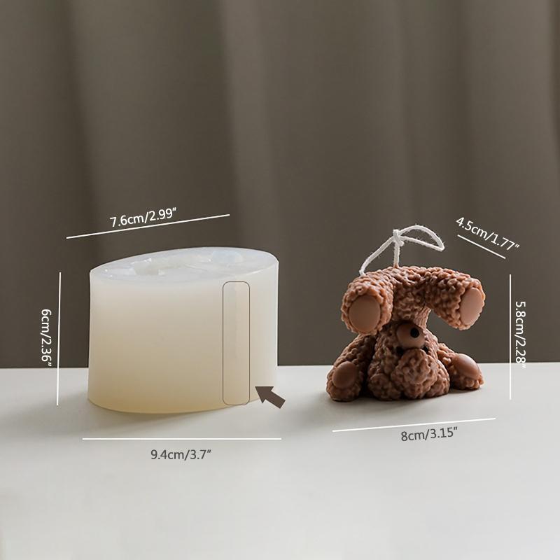 Silicone Handstand Bear Mold Candle Soap Plaster Crafts Handmade Making Mould