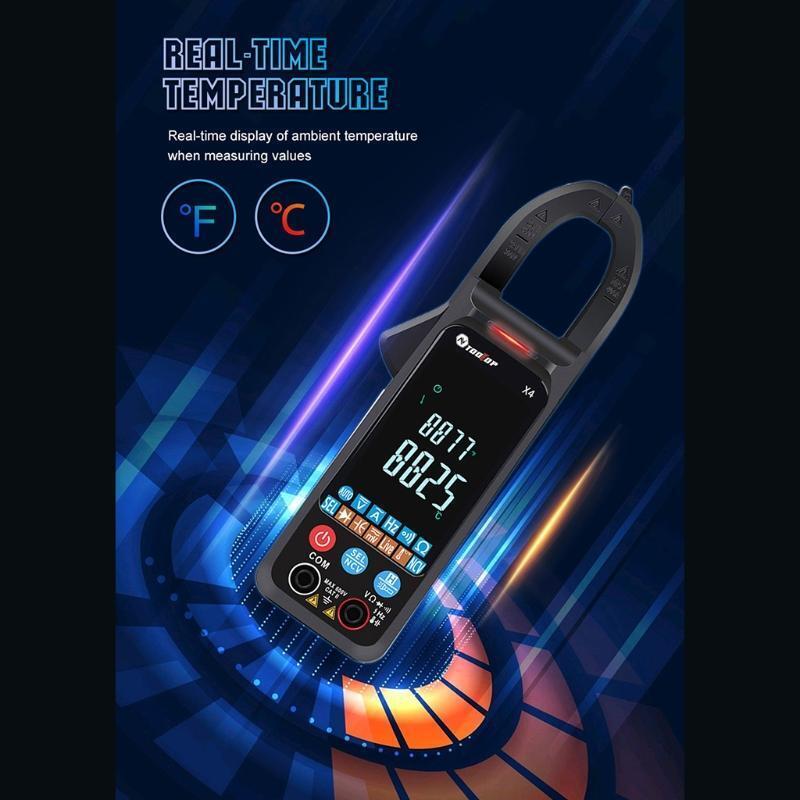 Portable Clamp Meter Fast Accurately Measures Voltage Current Amp Resistance
