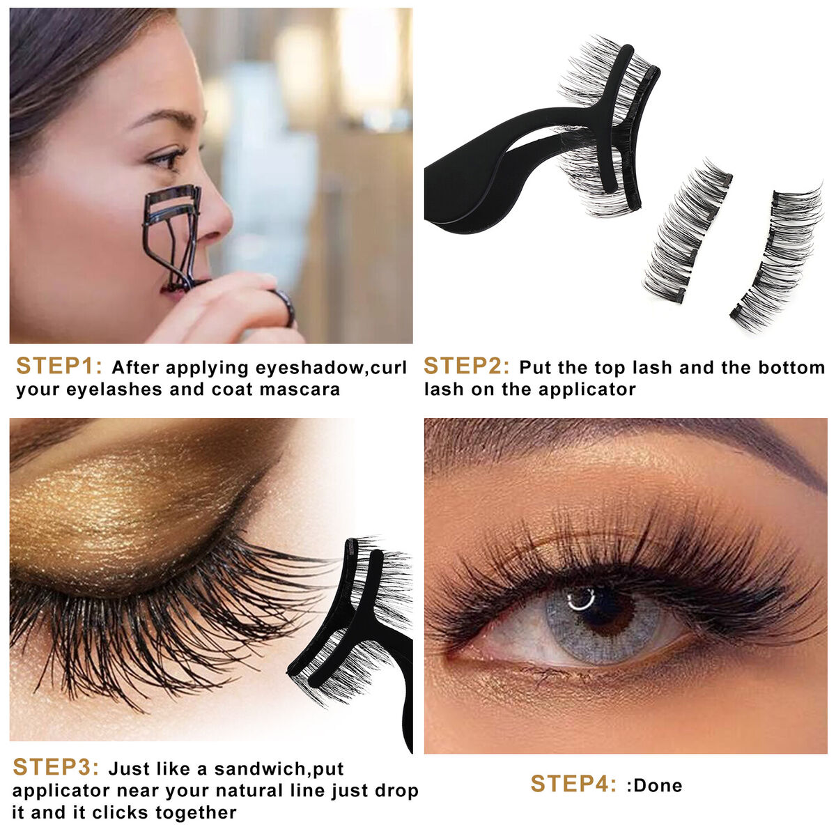 Eyelashes Magnetic Lashes Without Eyeliner No Glue No Liquid Eyeliner Needd