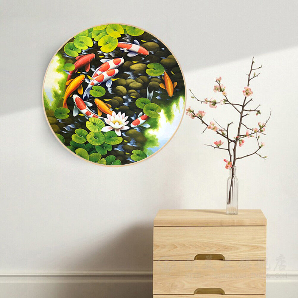 Fish 5D Full Round Drill Diamond Painting Cross Stitch DIY Rhinestone Craft