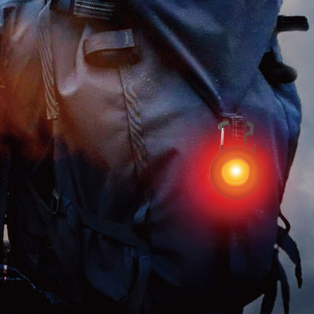 Camping 10W COB LED Keychains Clip Flashlight 500lm Waterproof Pocket Lamp