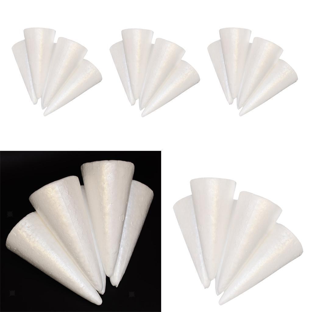 60 Pieces DIY Christmas Tree Styrofoam Foam Material for Kids Craft 150mm