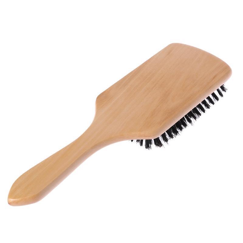 Wooden Handle Hair Vent Brush Bristle Brushes Care SPA Massager Comb Styling