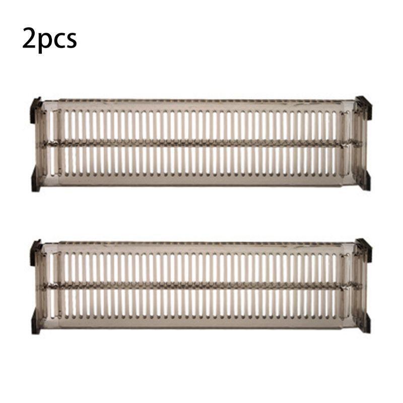 2 Pcs Adjustable Drawer Separators Divider Plastic DIY Socks Closet Organizer