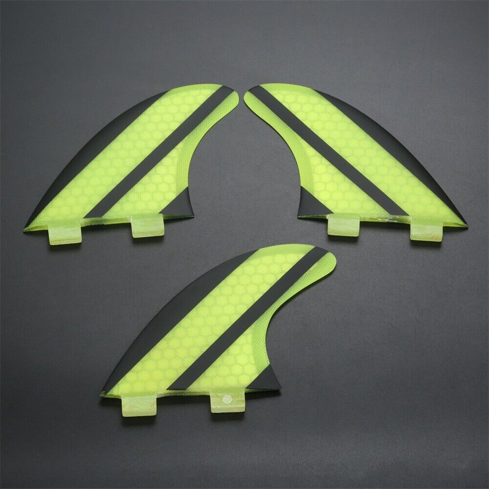 1Set Surfing Surfboard Fins Fin Fiberglass Tri Set For FCS K2.1 SUP Surfboards